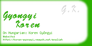 gyongyi koren business card